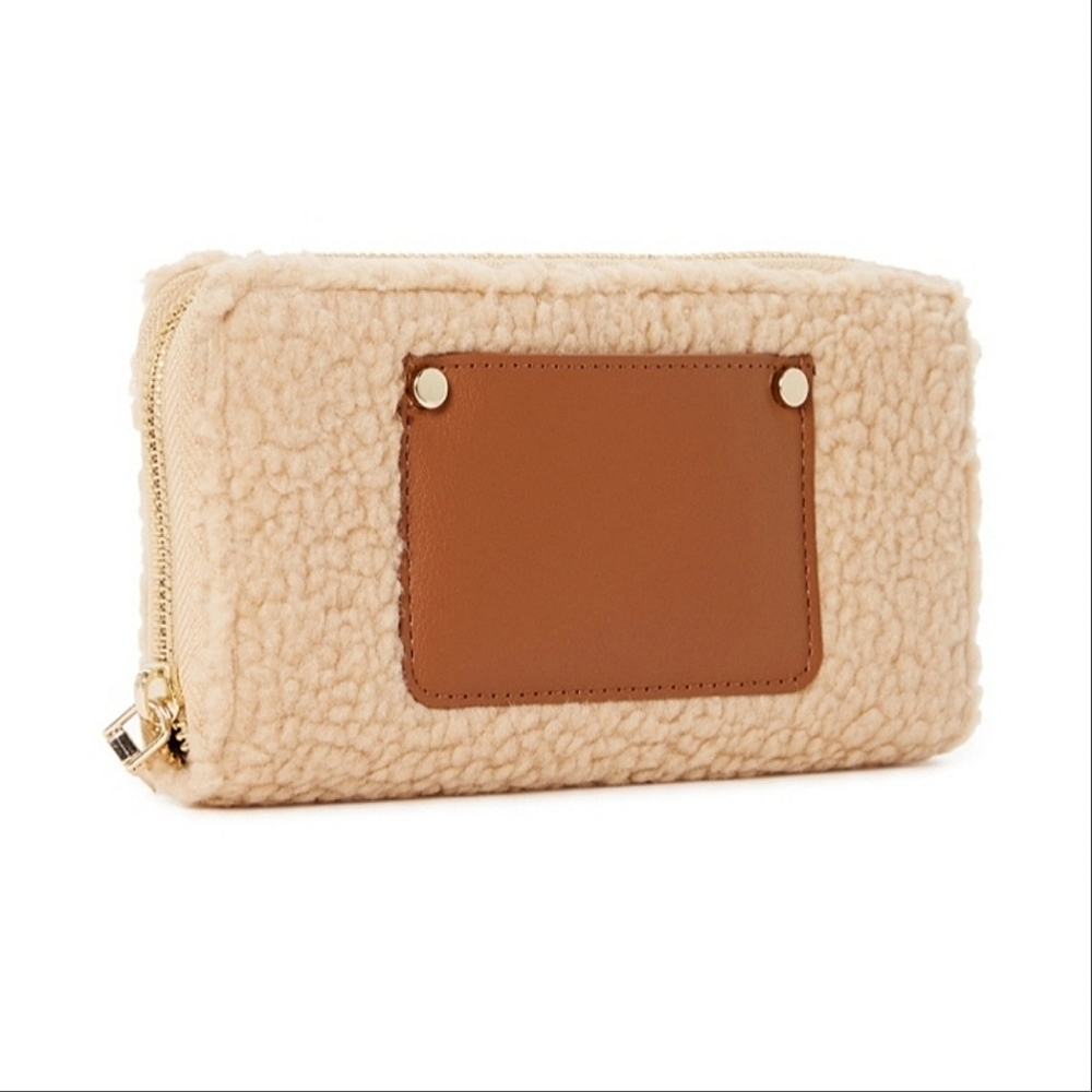 Faux Sherpa • Teddy Bear • Zip Around • Continental Wallet